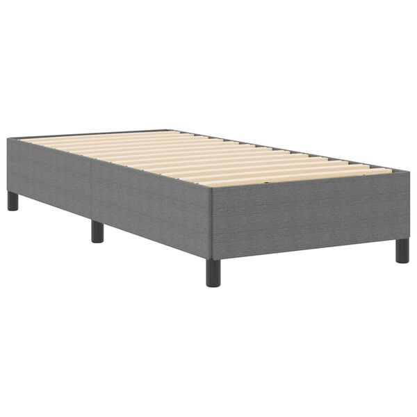 vidaXL Estructura de cama Gris claro 90 x 200 cm Telas de pana