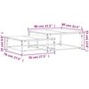 vidaXL Mesas de centro apilables 2 pzas madera ingenier&iacute;a roble humo