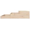 vidaXL Jardinera de madera maciza de pino 107x107x27 cm