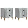 vidaXL Armario de Noche 2 uds. Gris Sonoma 43 x 34,5 x 48 cm
