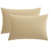 vidaXL Funda de almohada 2 pcs HEERLEN Beige 50 x 80 cm Poli&eacute;ster