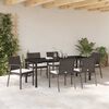 vidaXL Conjunto de Comedor de Jard&iacute;n 7 pcs Marr&oacute;n y Negro