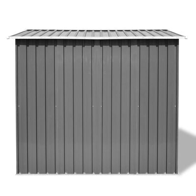vidaXL Caseta de jardín de metal 257x205x178 cm gris