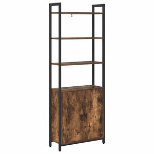 vidaXL Estanter&iacute;a para libros 6 niveles 60 x 24 x 161 cm Roble ahumado
