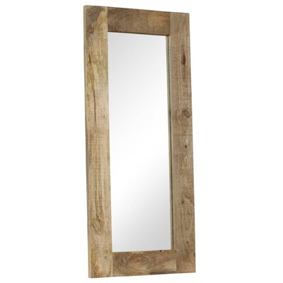vidaXL Espejo de madera maciza de mango 50x110 cm