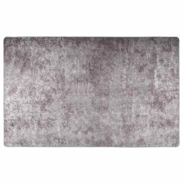 vidaXL Alfombra lavable gris 160x230 cm