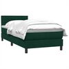 vidaXL Cama box spring con colch&oacute;n terciopelo verde oscuro 90x210 cm