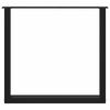 vidaXL Patas para mesa de comedor en forma de U (3 unidades), color negro, 90 x (72-73) cm, acero