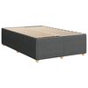 vidaXL Cama box spring con colch&oacute;n tela gris oscuro 120x200 cm