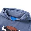 Sudadera infantil con capucha azul melange 104