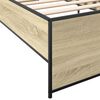 vidaXL Estructura cama madera ingeniería metal roble Sonoma 90x190 cm