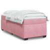 vidaXL Cama box spring con colch&oacute;n terciopelo rosa 80x200 cm