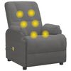 vidaXL Sill&oacute;n de masaje el&eacute;ctrico piel de ante sint&eacute;tico gris oscuro