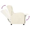 vidaXL Sill&oacute;n orejero reclinable de cuero sint&eacute;tico blanco crema