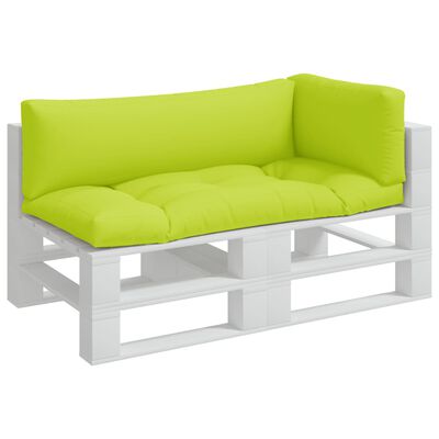 vidaXL Cojines para sofá de palets 3 unidades tela verde claro