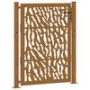 vidaXL Puerta de jard&iacute;n 100x125 cm de acero corten con dise&ntilde;o de trazos