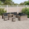 vidaXL Conjunto de sof&aacute;s de jard&iacute;n 13 pcs Gris rat&aacute;n sint&eacute;tico