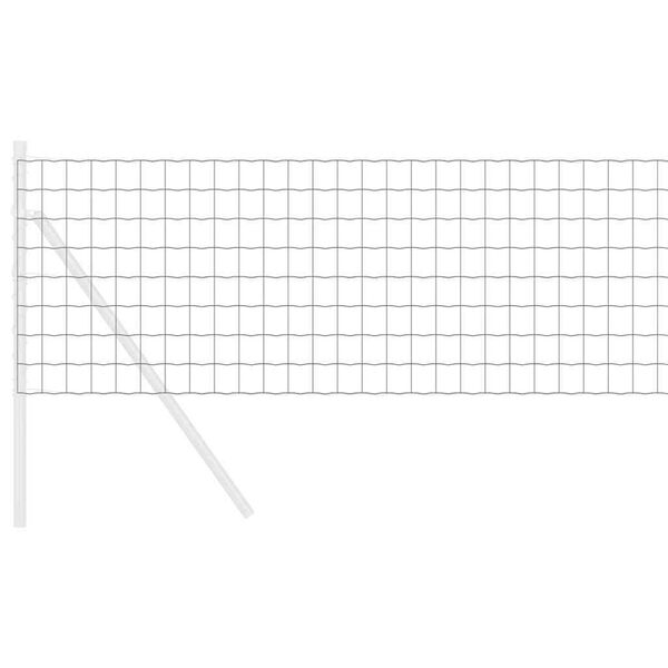 vidaXL Cerca Euro Gris 0.4 x 10 m Hierro recubierto de PVC