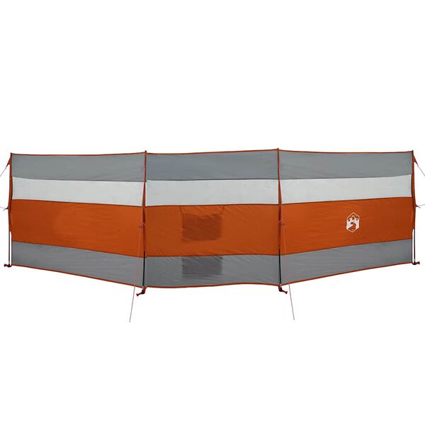 vidaXL Cortaviento de camping impermeable gris naranja 508x130 cm