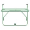 vidaXL Mesa Colgante de Balcón Verde menta 60 x 39 x 65 cm Acero