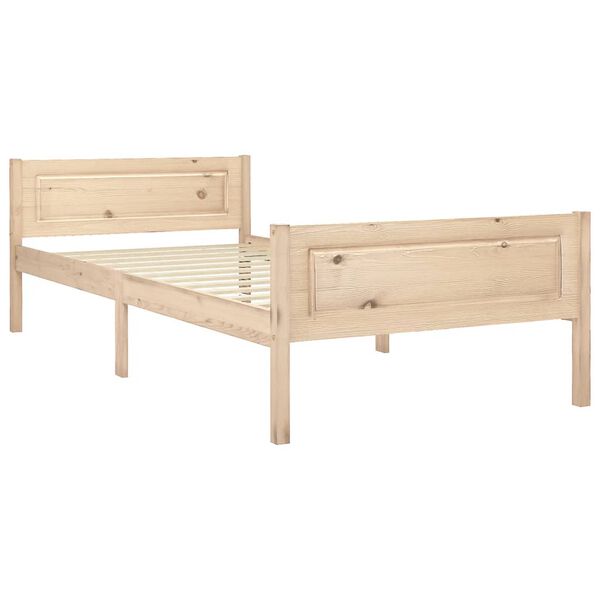 vidaXL Estructura de cama sin colchón madera maciza de pino 90x200 cm