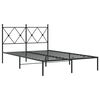 vidaXL Estructura cama sin colch&oacute;n con cabecero metal negro 120x200 cm