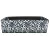 vidaXL Lavabo de encimera rectangular cer&aacute;mica negro azul 46x35,5x13cm