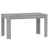 vidaXL Mesa de comedor madera contrachapada gris Sonoma 140x74,5x76 cm
