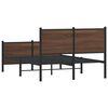 vidaXL Estructura de cama sin colchón metal marrón roble 120x190 cm