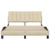 vidaXL Estructura de cama sin colch&oacute;n Hanko tela color crema 140x200 cm