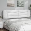 vidaXL Cabecero de cama acolchado Hvar cuero sint&eacute;tico blanco 200 cm