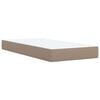 vidaXL Cama box spring con colchón cuero sintético capuchino 90x190 cm