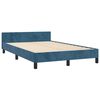 vidaXL Estructura de cama sin colch&oacute;n terciopelo azul oscuro 120x190cm