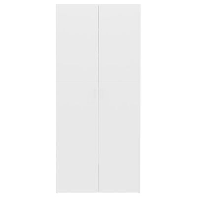 vidaXL Mueble zapatero de madera contrachapada blanco 80x35,5x180 cm