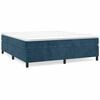 vidaXL Estructura de cama con somier terciopelo azul oscuro 160x200cm