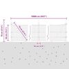 vidaXL Poste de Valla Gris 100 x 0,5 m (malla de 36 mm) Acero y PVC