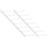 vidaXL Botellero de pared para 7 botellas 2 unidades metal blanco