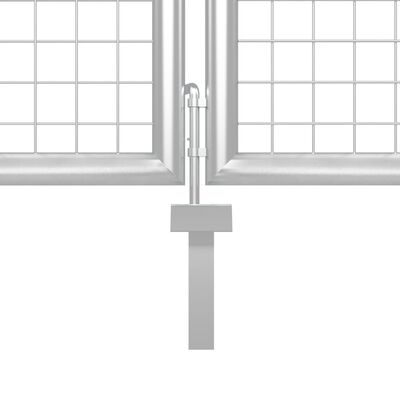 vidaXL Puerta de malla de jardín acero galvanizado plateado 300x175cm