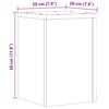 vidaXL Soportes de plantas 2 uds madera ingenier&iacute;a blanco 20x20x30 cm