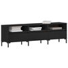 vidaXL Gabinete de TV con cajón Roble Negro 150 x 30 x 44,5 cm