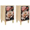 vidaXL Mesa de noche BORNE 2 uds. Roble Sonoma 36 x 33 x 60 cm