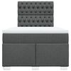 vidaXL Cama box spring con colch&oacute;n tela gris oscuro 120x190 cm