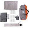 vidaXL Tienda de campaña para 4 personas impermeable gris y naranja