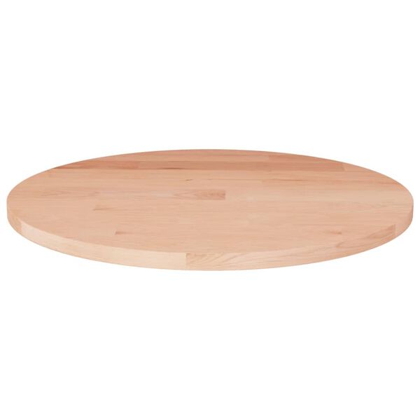 vidaXL Superficie de mesa redonda madera de roble sin tratar &Oslash;50x1,5cm