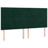 vidaXL Cama box spring colch&oacute;n y LED terciopelo verde oscuro 200x200cm
