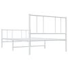 vidaXL Estructura cama sin colch&oacute;n con estribo metal blanco 80x200 cm
