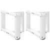 vidaXL Patas para mesa de centro en forma de T (2 unidades), color blanco, 50 x 25 x (30-31) cm, acero