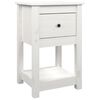 vidaXL Mesita de noche madera maciza de pino blanco 40x35x61,5 cm
