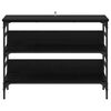 vidaXL Mesa Consola Roble negro 100 x 32 x 75 cm Madera contrachapada