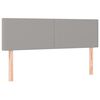 vidaXL Cabecero con LED de tela gris claro 144x5x78/88 cm